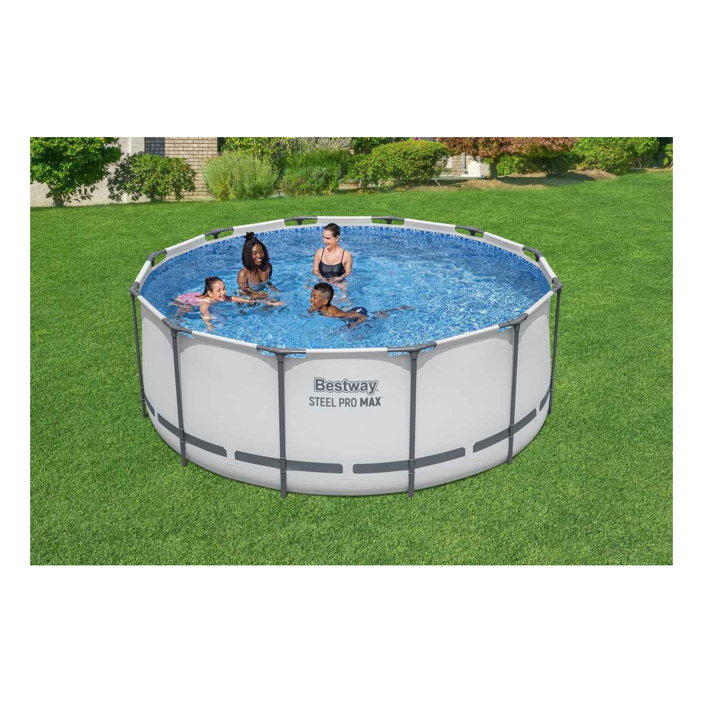Bazén  rámový Steel Pro MAX 366x122 12FT BESTWAY 5w1 + Rebrík + Kryt + Čerpadlo Filter