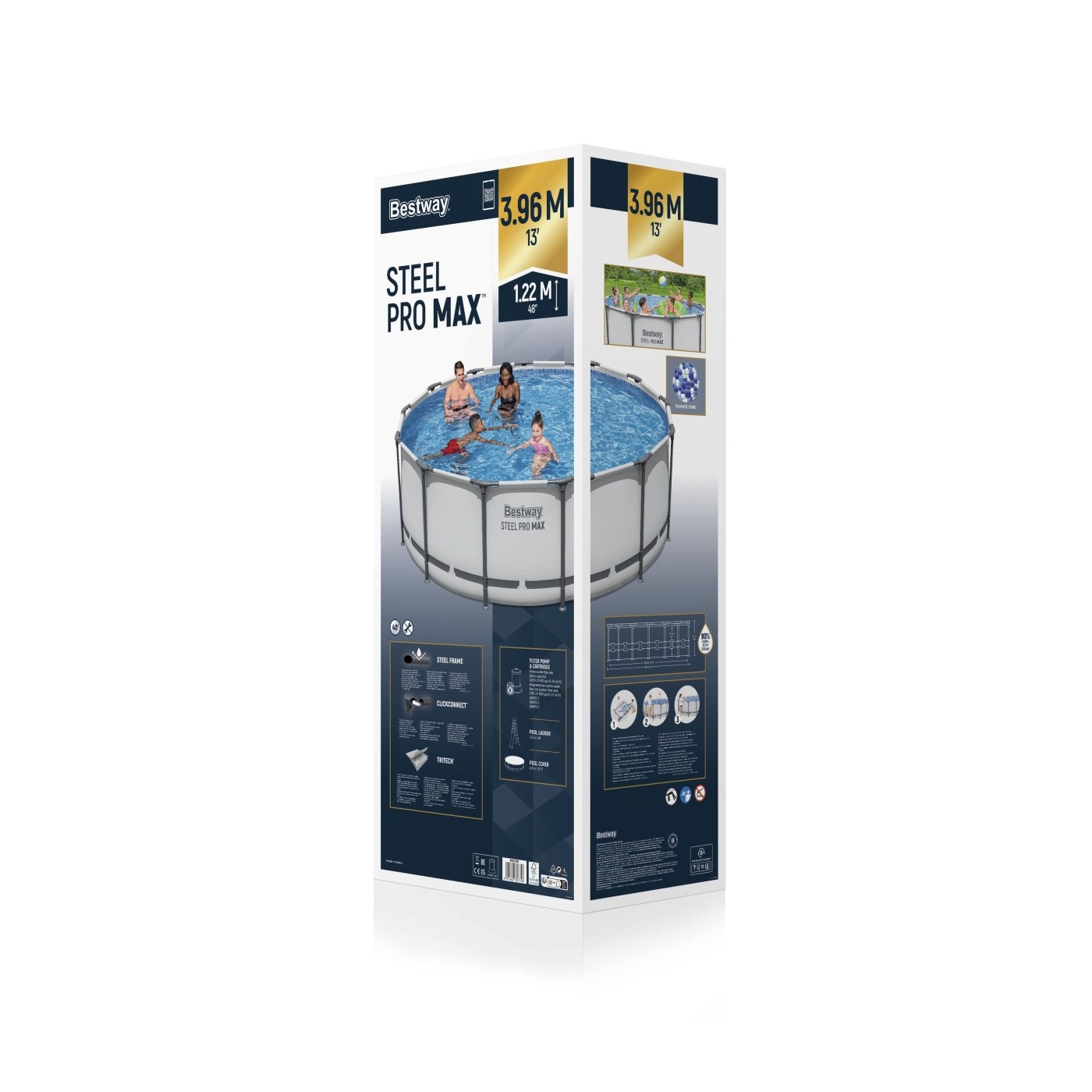 Bazén rámový Steel Pro MAX 396x122 13FT BESTWAY 5w1 + Príslušenstvo