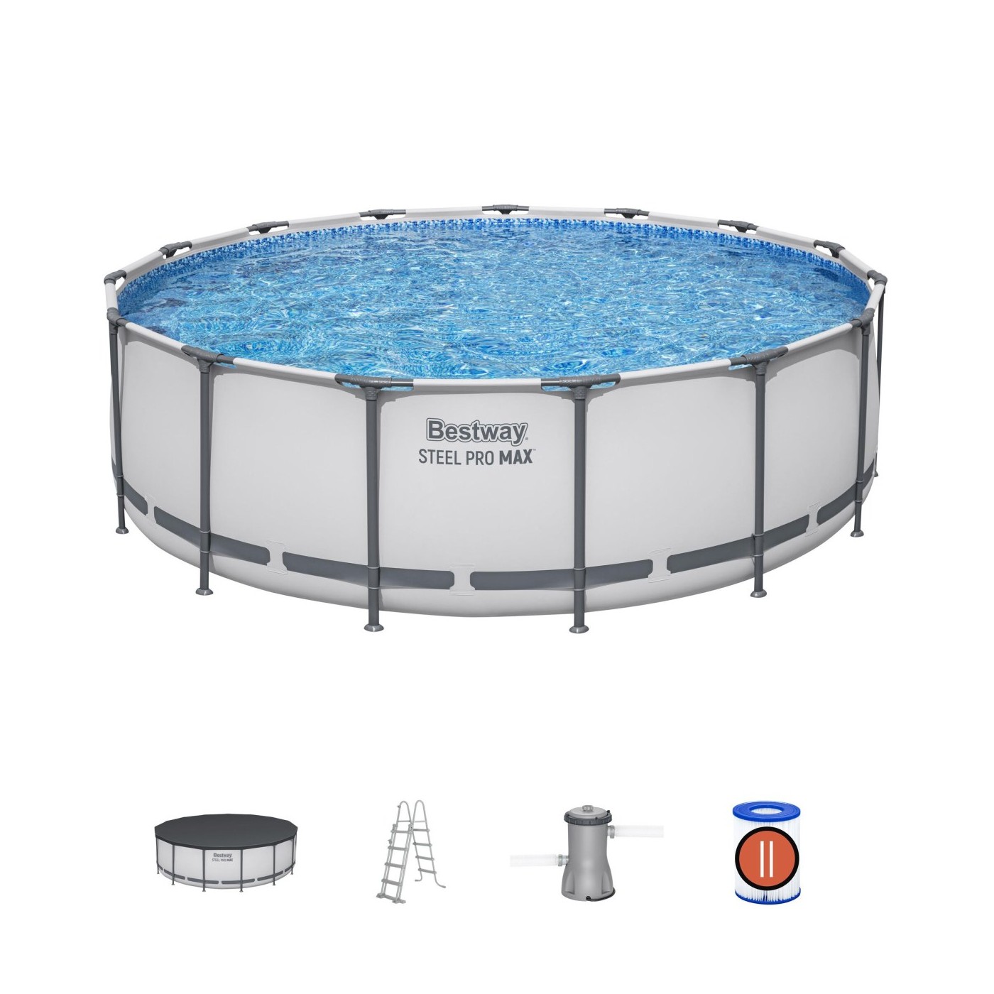 Bazén rámový Steel Pro MAX 457x122 15FT BESTWAY 5w1 + Príslušenstvo