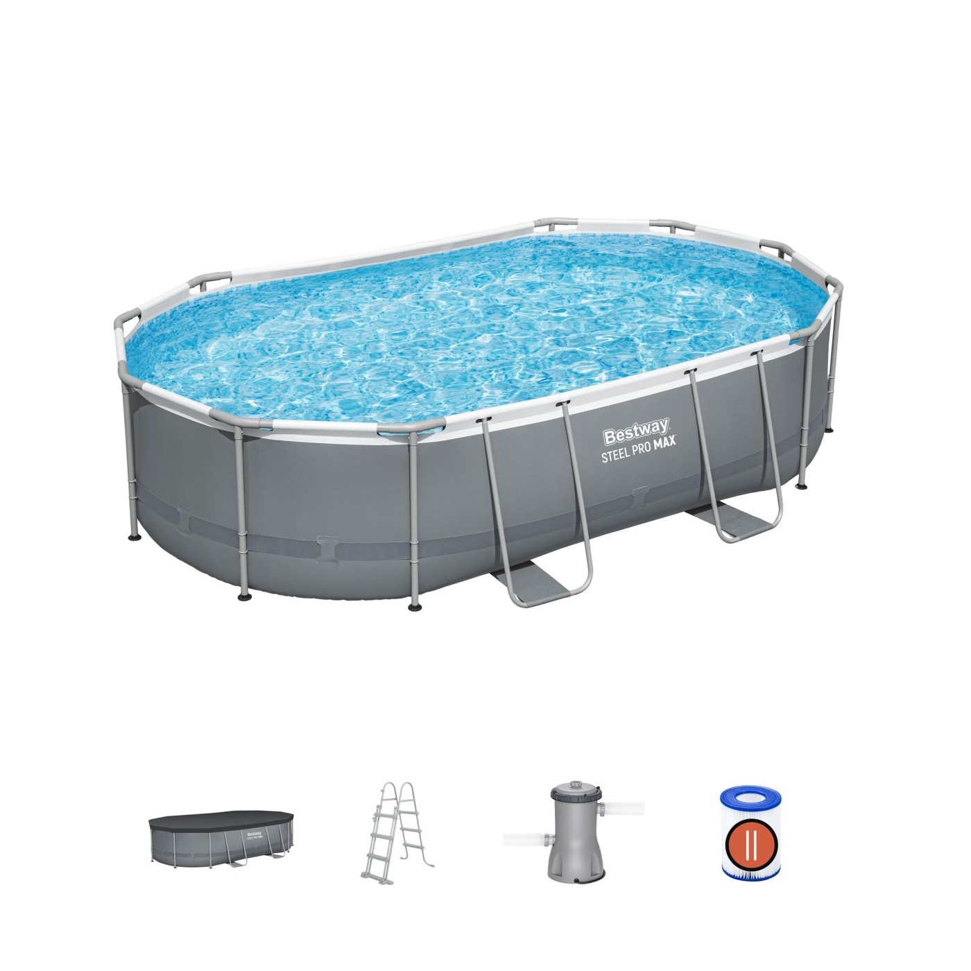 Rámový bazén 16 x 10 FT / 488 x 305 x 107 cm Power Steel BESTWAY