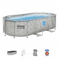 Bazén rámový Power Steel Swim Vista s oknom 427x250x100 14x8FT BESTWAY 7w1