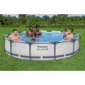 Bazén  rámovýSteel Pro MAX 366x76 Kruhový 12FT BESTWAY 3w1 + Čerpadlo Filter