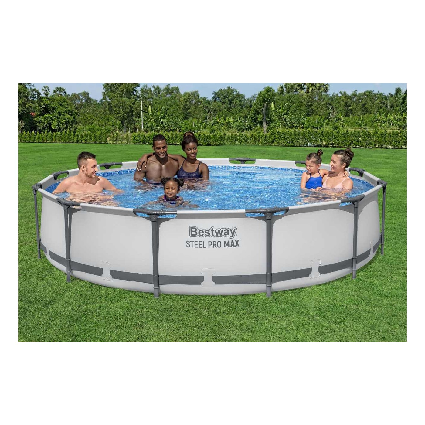 Bazén  rámovýSteel Pro MAX 366x76 Kruhový 12FT BESTWAY 3w1 + Čerpadlo Filter