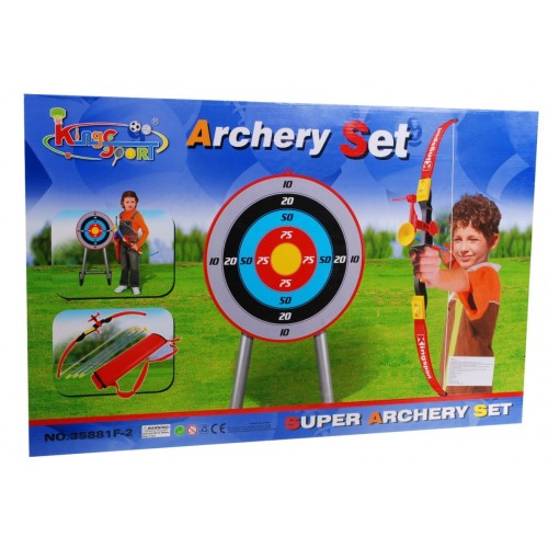 Sada lukostrelca pre deti 3+ Luk + Terč na stojane + Šípy s prísavkami + Púzdro