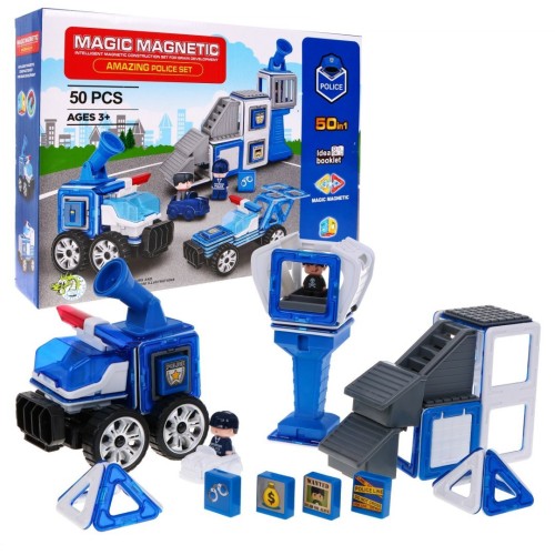 Magické Kocky Magnetické Stanovište polície policjané autá