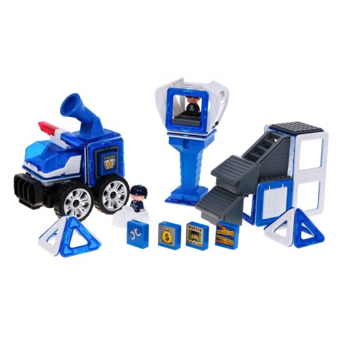 Magické Kocky Magnetické Stanovište polície policjané autá