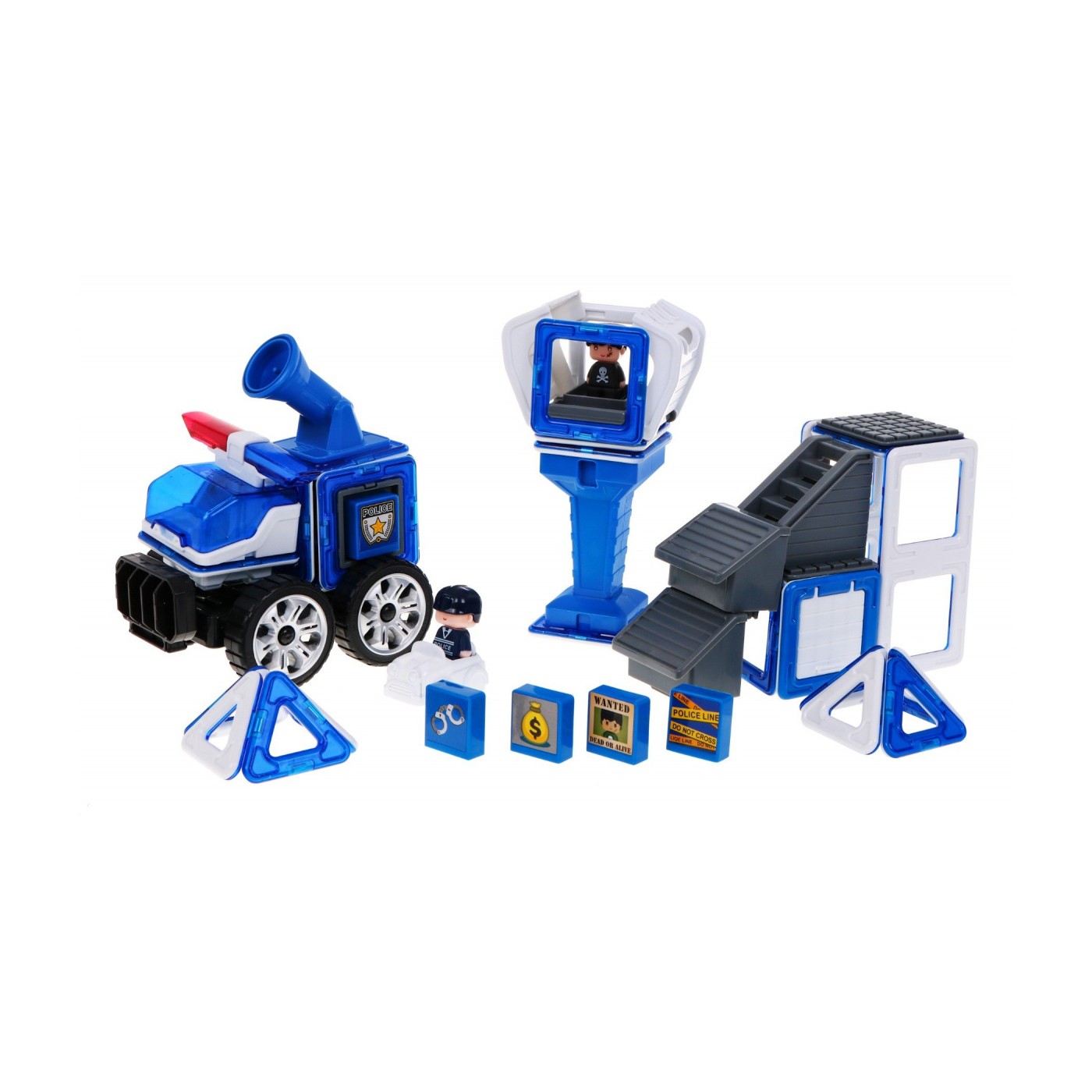 Magické Kocky Magnetické Stanovište polície policjané autá