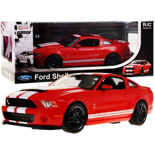 Ford Shelby Mustang GT500 červený RASTAR model 1:14 Diaľkovo ovládané auto + ovládač
