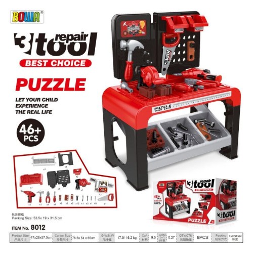 Kompaktná Dielňa pre deti 3+ Sada malého majstra kutila 46 ks. + Nástroje + Príslušenstvo