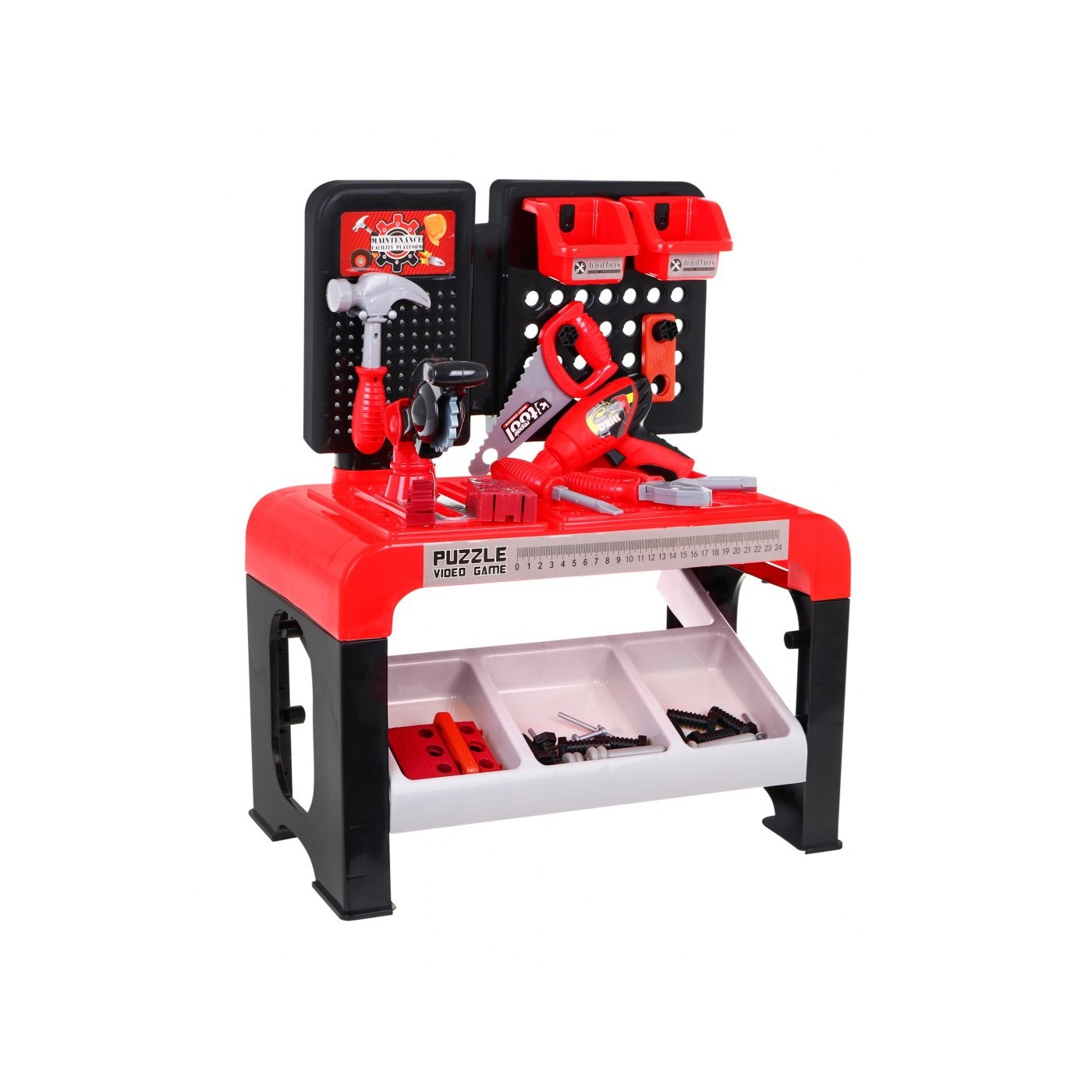 Kompaktná Dielňa pre deti 3+ Sada malého majstra kutila 46 ks. + Nástroje + Príslušenstvo