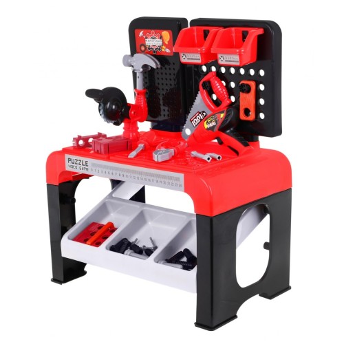 Kompaktná Dielňa pre deti 3+ Sada malého majstra kutila 46 ks. + Nástroje + Príslušenstvo