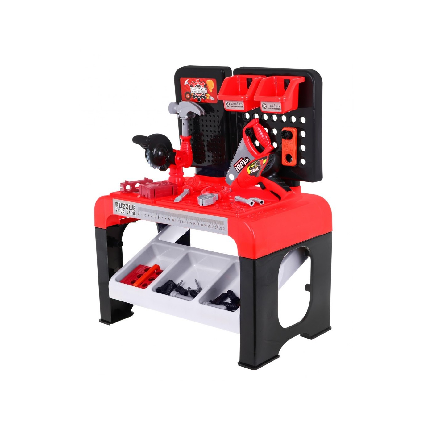 Kompaktná Dielňa pre deti 3+ Sada malého majstra kutila 46 ks. + Nástroje + Príslušenstvo