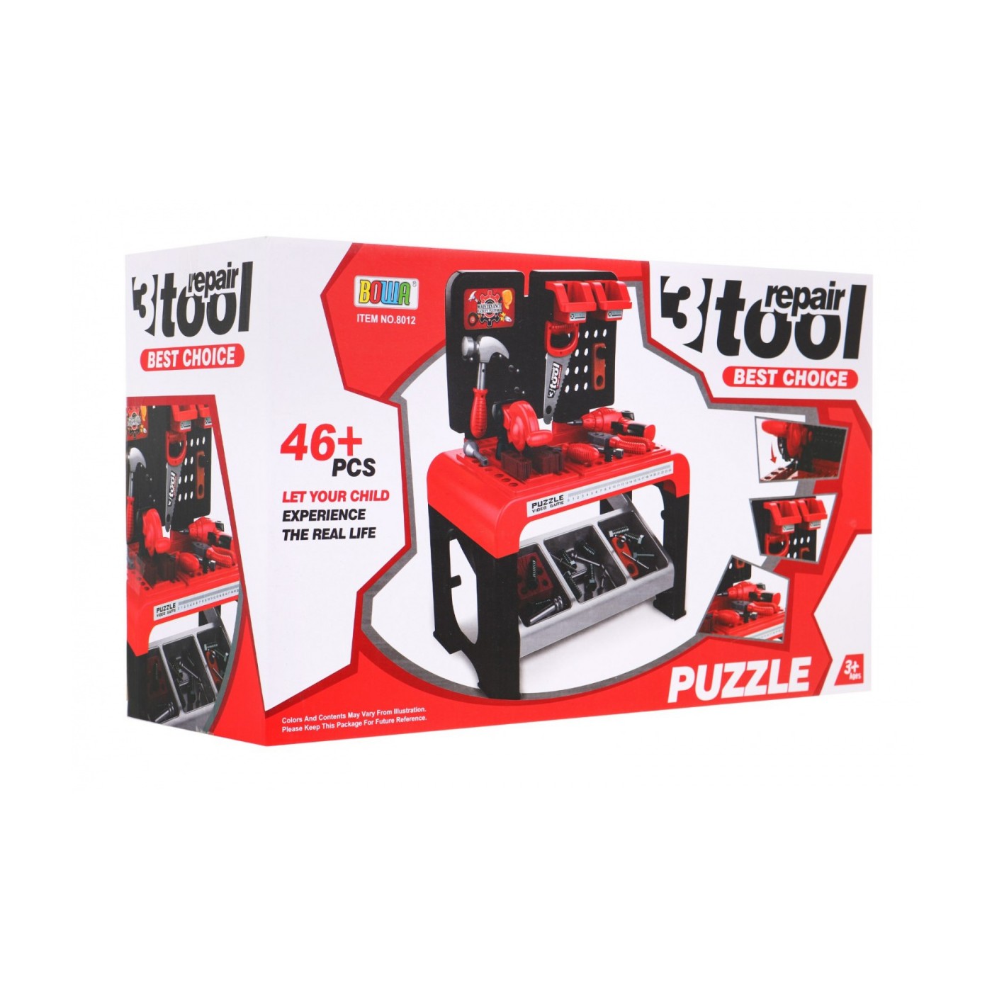 Kompaktná Dielňa pre deti 3+ Sada malého majstra kutila 46 ks. + Nástroje + Príslušenstvo