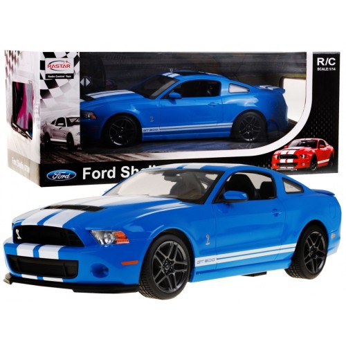 Ford Shelby Mustang GT500 modrý RASTAR model 1:14 Diaľkovo ovládané auto + ovládač