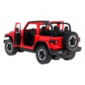 Jeep Wrangler Rubicon červený RASTAR model 1:14 Diaľkovo ovládané auto + ovládač 2,4 GHz