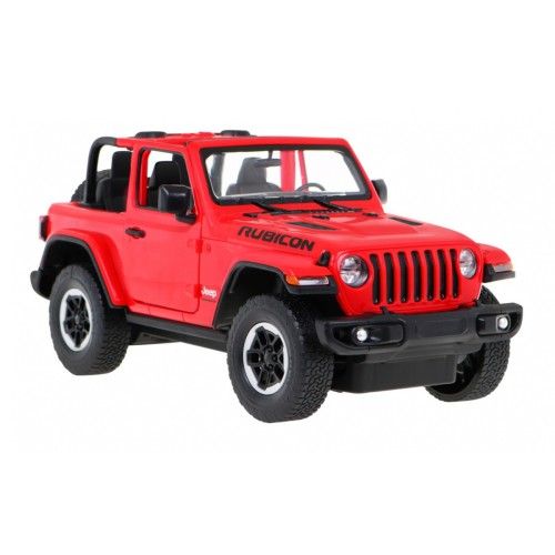 Jeep Wrangler Rubicon červený RASTAR model 1:14 Diaľkovo ovládané auto + ovládač 2,4 GHz