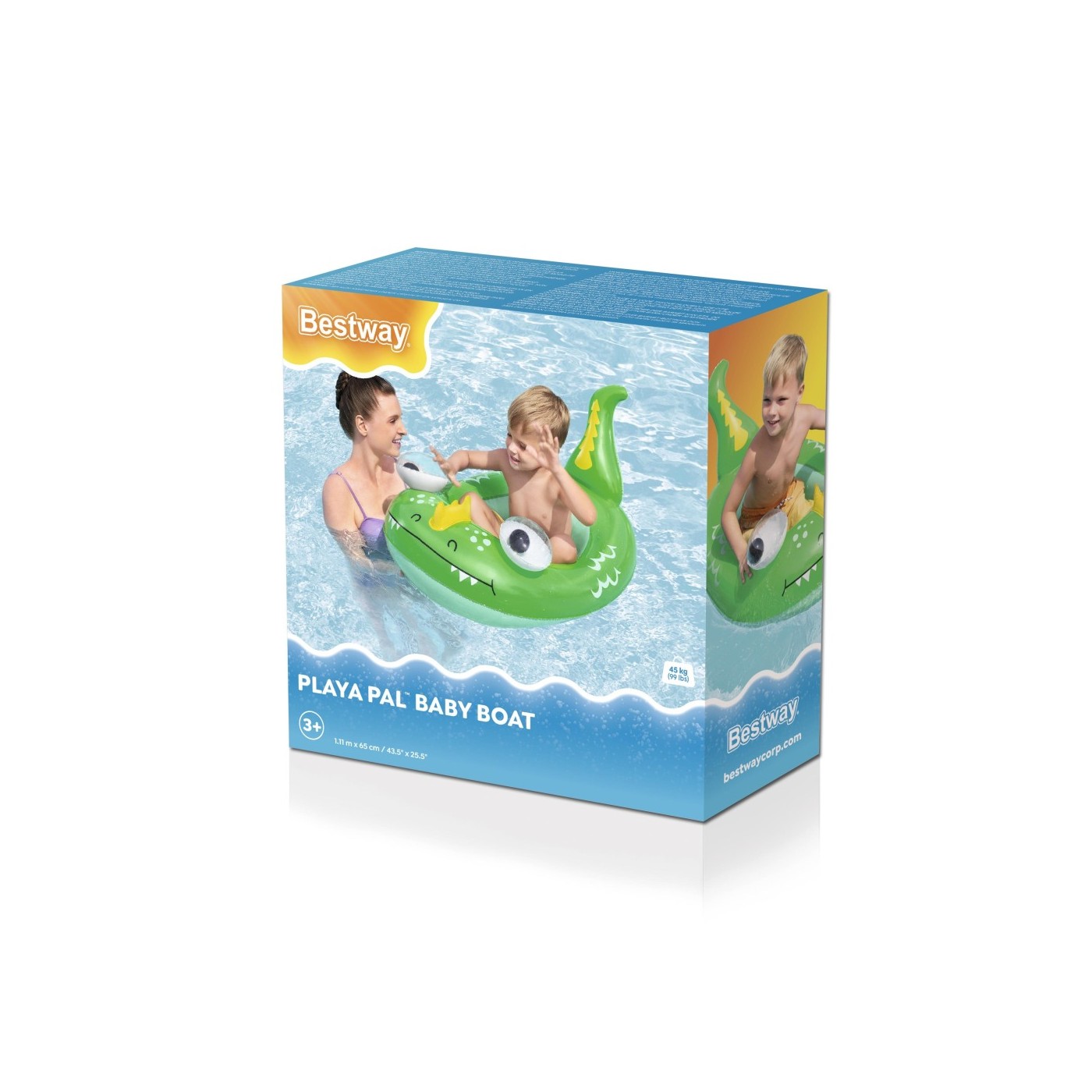 Zelený pontón Dino 108 x 65 cm Bestway