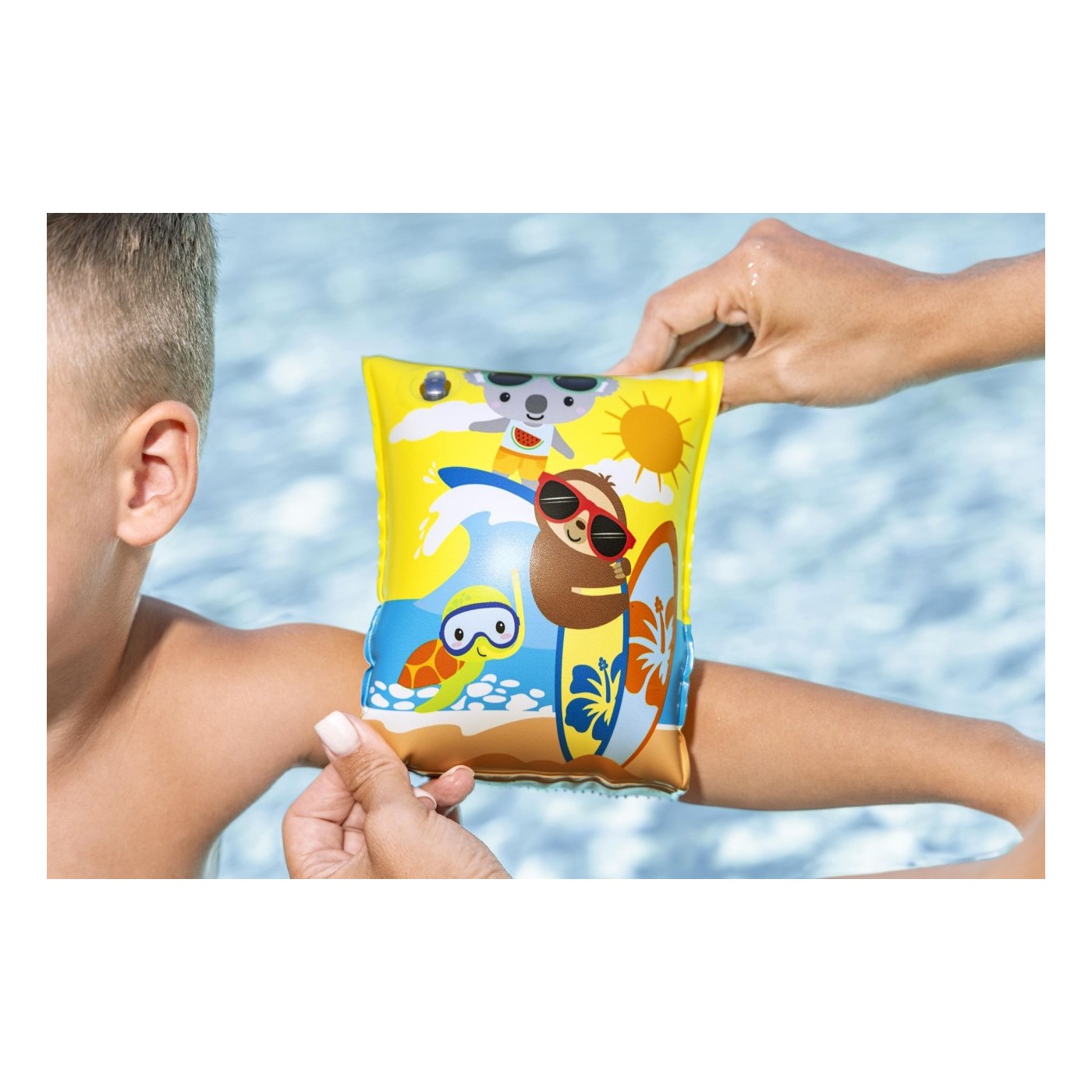 Ochranné návleky na ruky SUMMER SURF žlté 23x15 cm Bestway