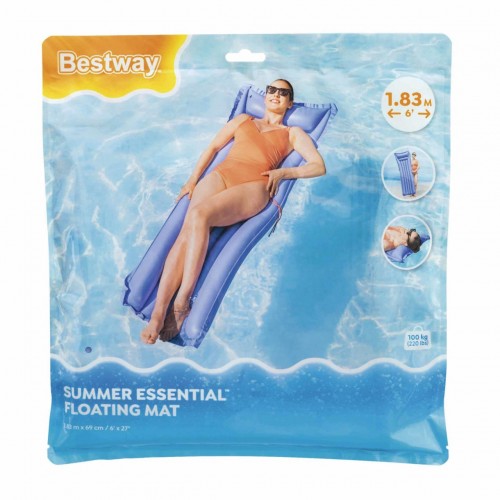 Nafukovací matrac fialový BESTWAY 183x69cm + vankúš