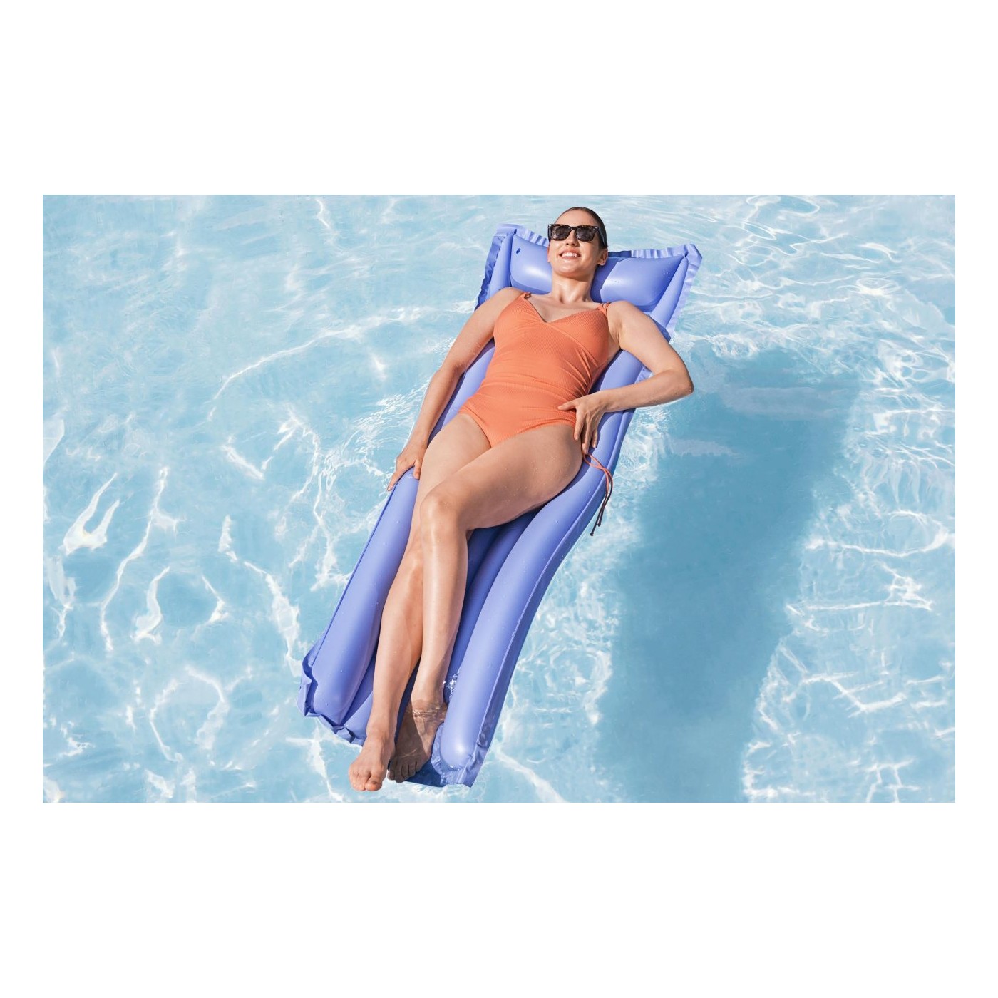 Nafukovací matrac fialový BESTWAY 183x69cm + vankúš