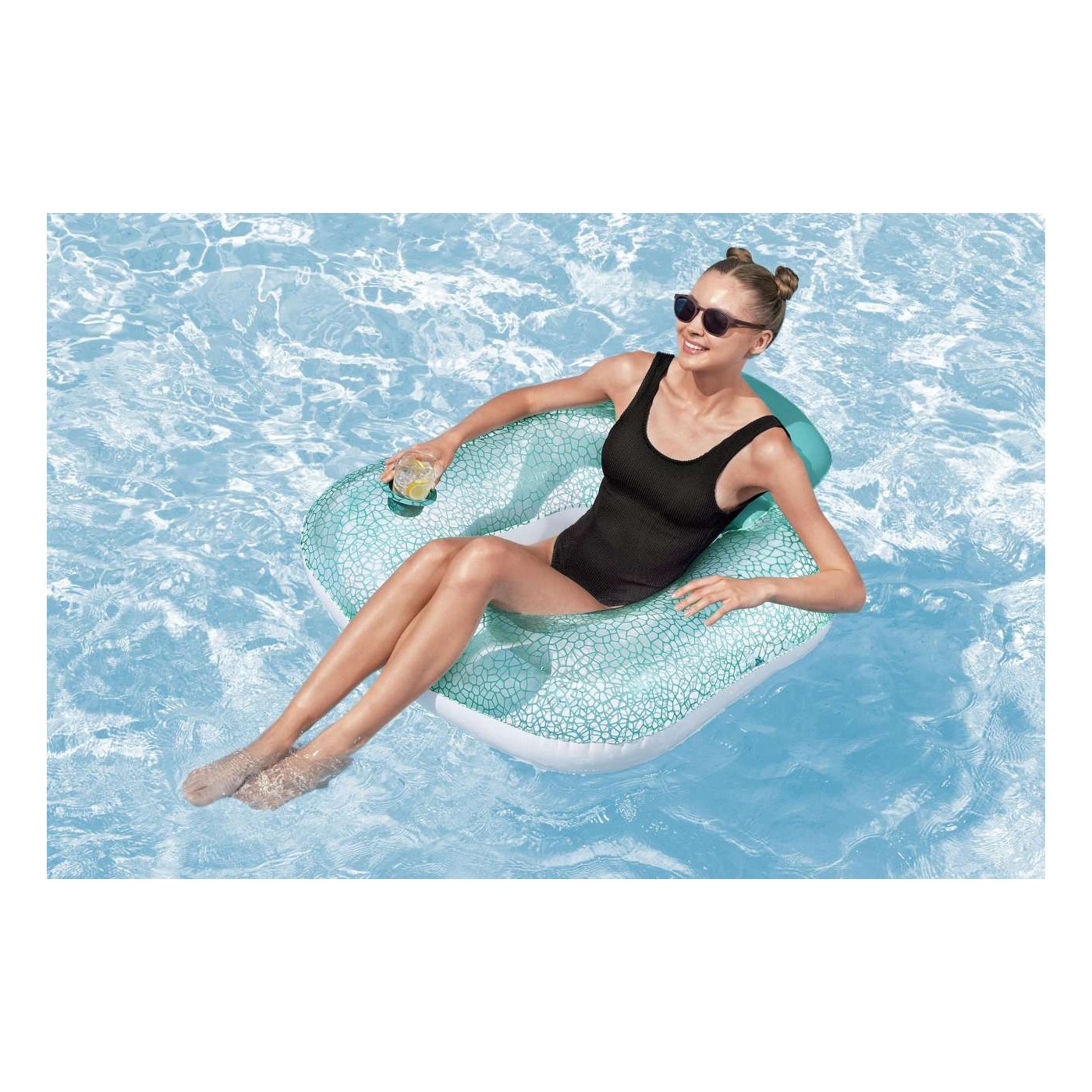 Nafukovací Fotel s vankúšom Plavacie koleso BESTWAY + Opravná sada