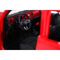 Jeep Wrangler Rubicon červený RASTAR model 1:14 Diaľkovo ovládané auto + ovládač 2,4 GHz