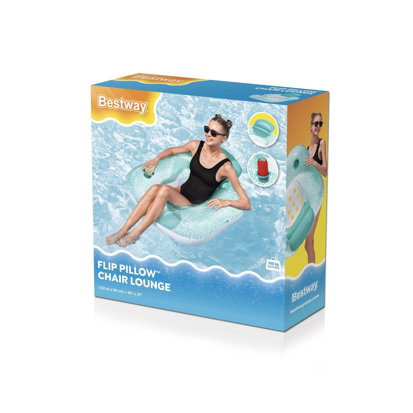 Nafukovací Fotel s vankúšom Plavacie koleso BESTWAY + Opravná sada