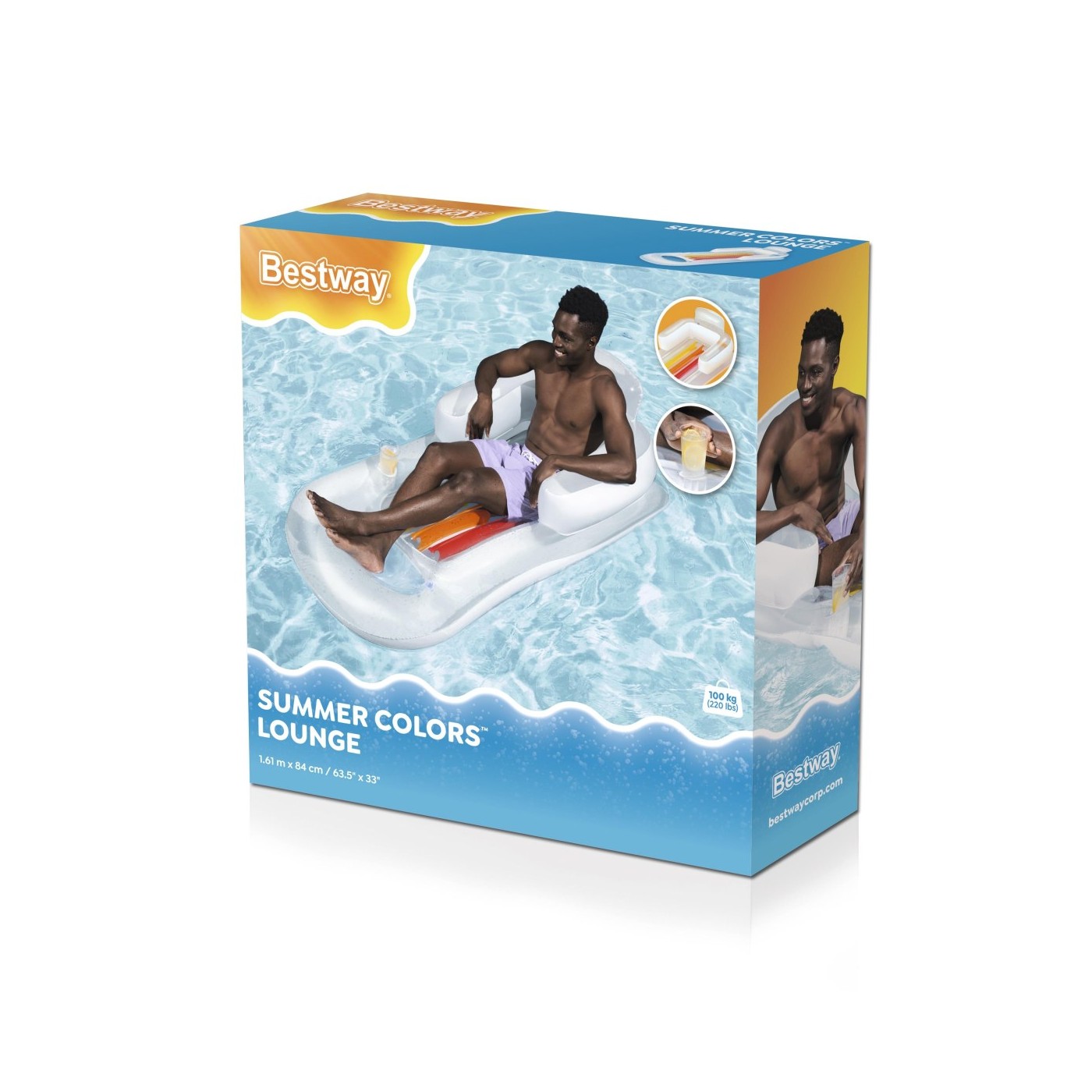 Matrac Ležadlo Biely 161 84 cm BESTWAY