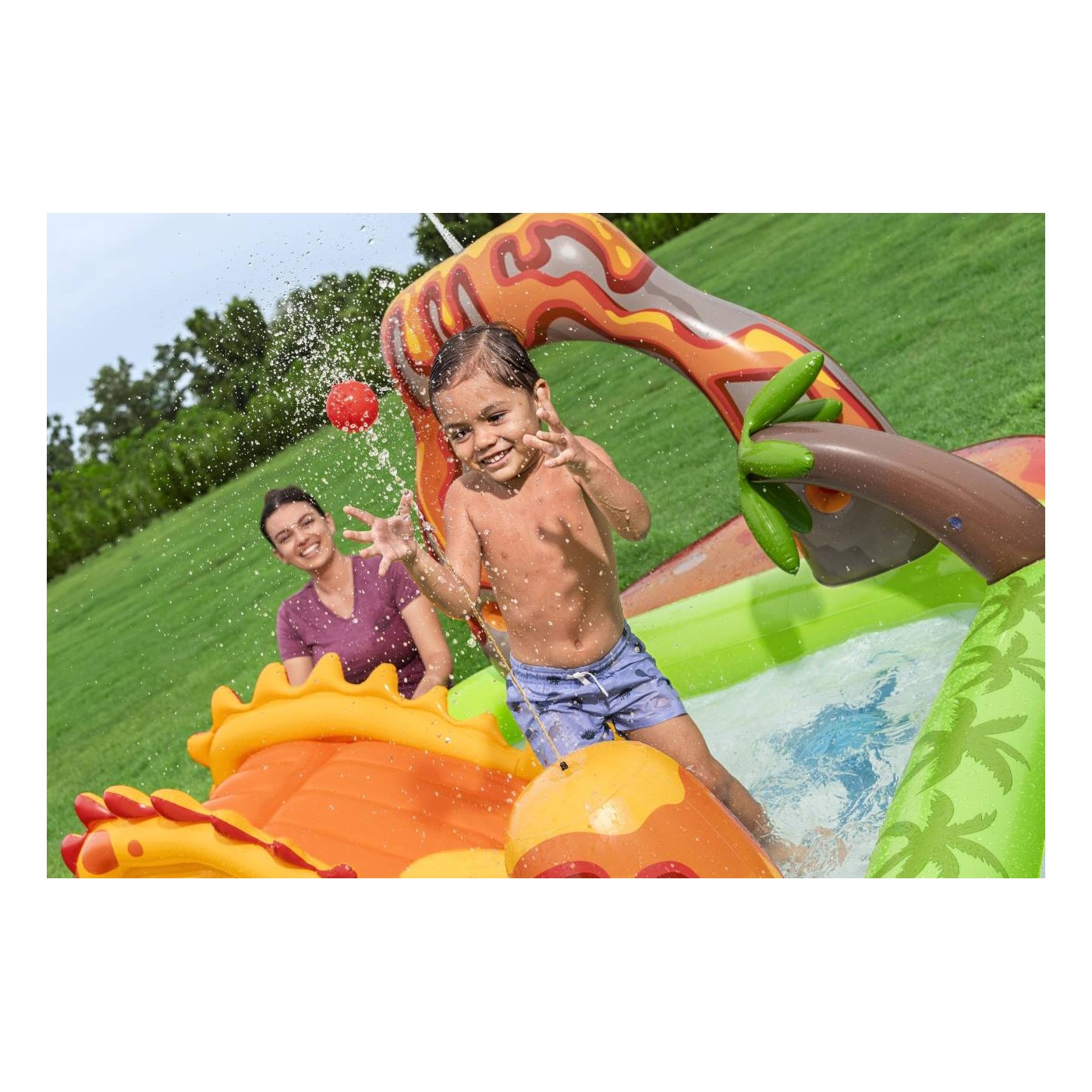 copy of Detské ihrisko na dvore Fantastické Akvárium 239x206x86 BESTWAY + Šmýkačka + Nafukovacie hračky