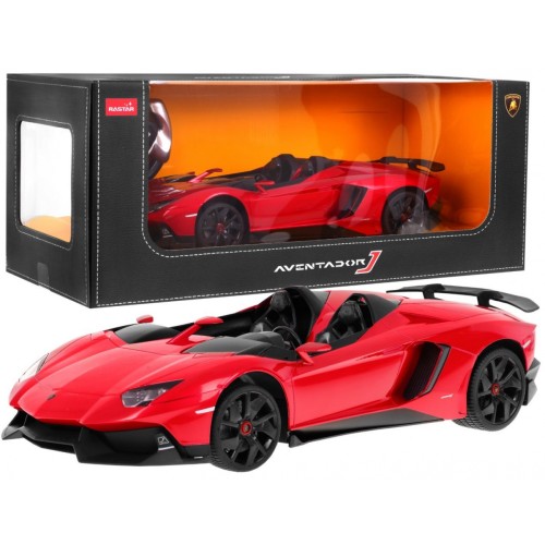 Lamborghini Aventador J červený RASTAR model 1:12 Diaľkovo ovládané auto + Ovládač 2,4 GHz