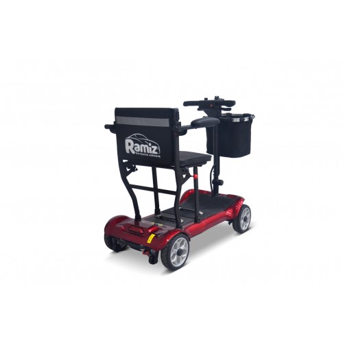 Elektrická kolobežka EasyGo Red so štyrmi kolesami pre seniorov