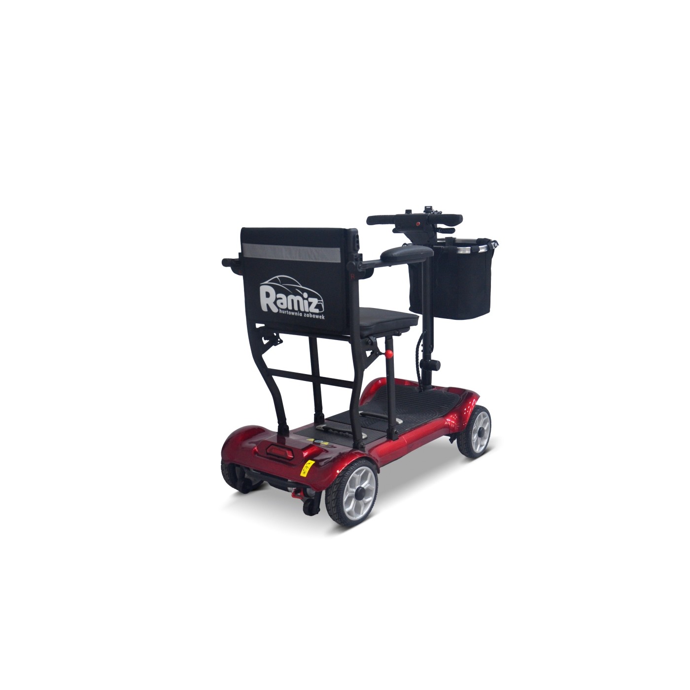 Elektrická kolobežka EasyGo Red so štyrmi kolesami pre seniorov