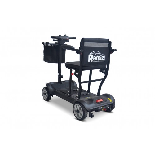 Elektrická kolobežka EasyGo Black so štyrmi kolesami pre seniorov