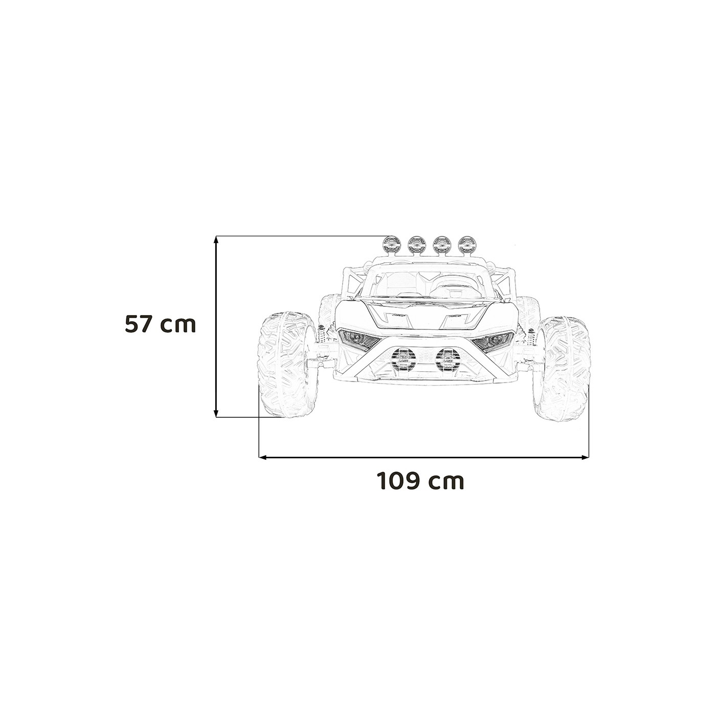 Vozidlo Buggy Racing 5 Sivé