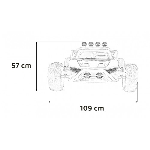 Vozidlo Buggy Racing 5 Čierne