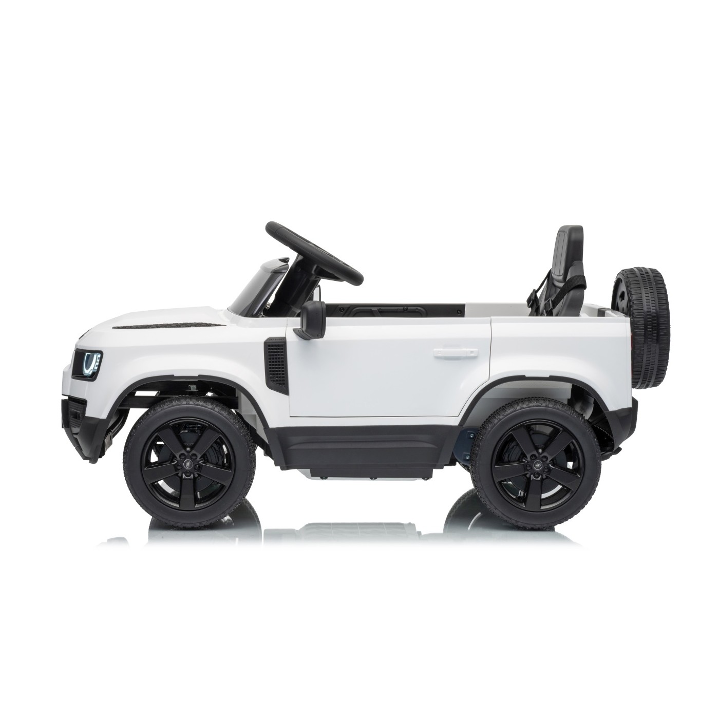 Land Rover Defender biele vozidlo