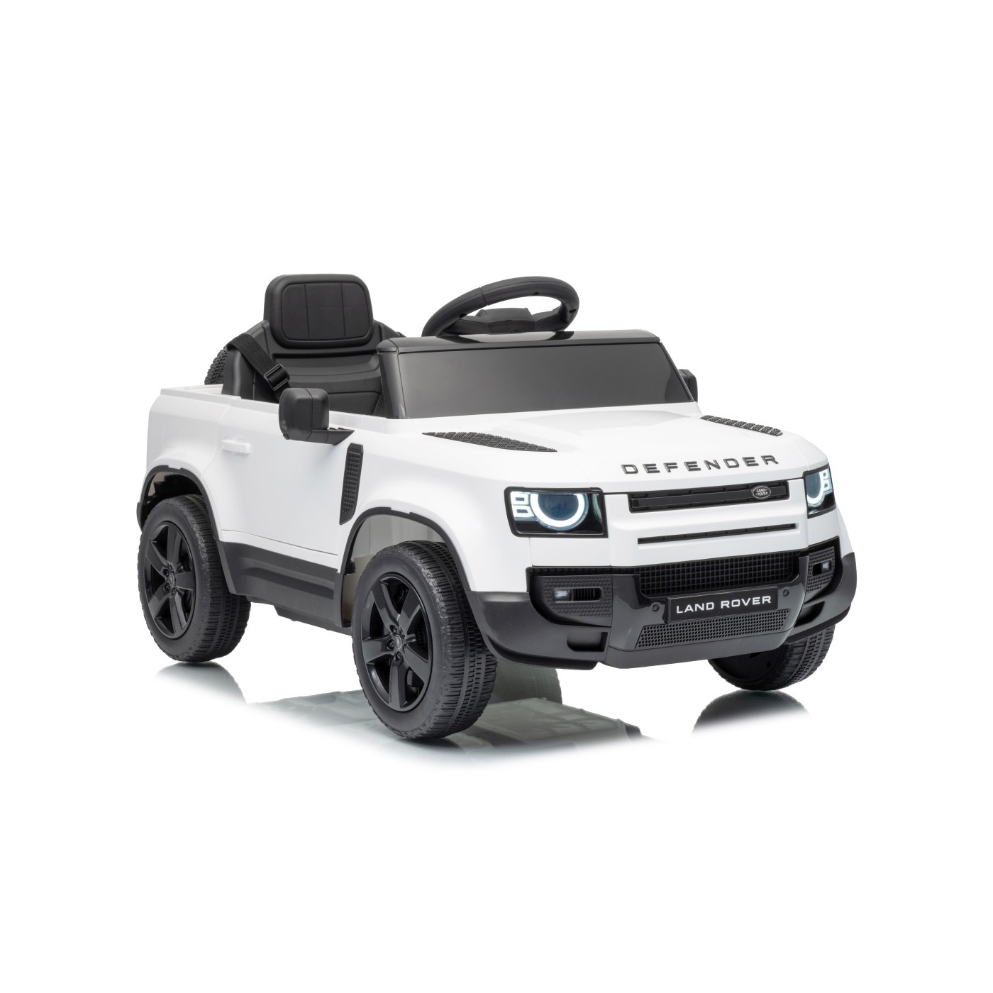 Land Rover Defender biele vozidlo