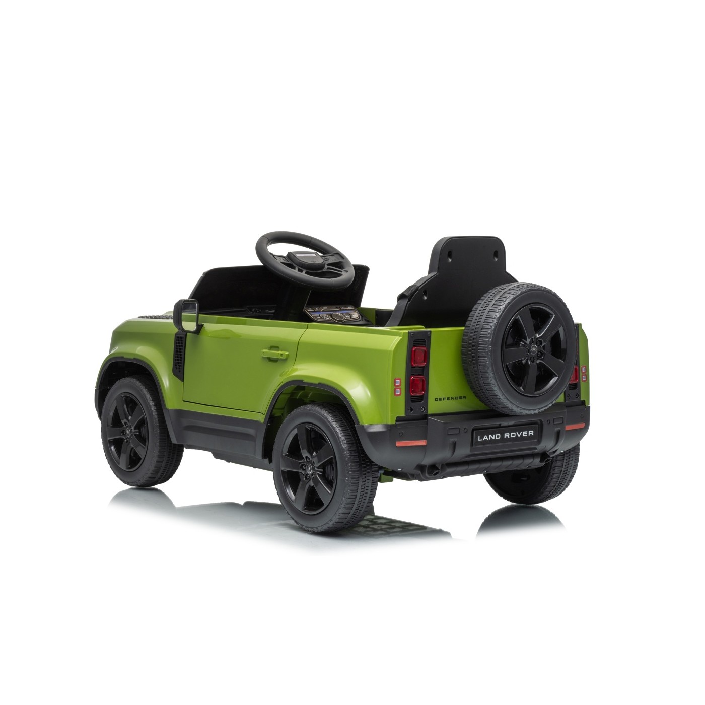 Zelené vozidlo Land Rover Defender