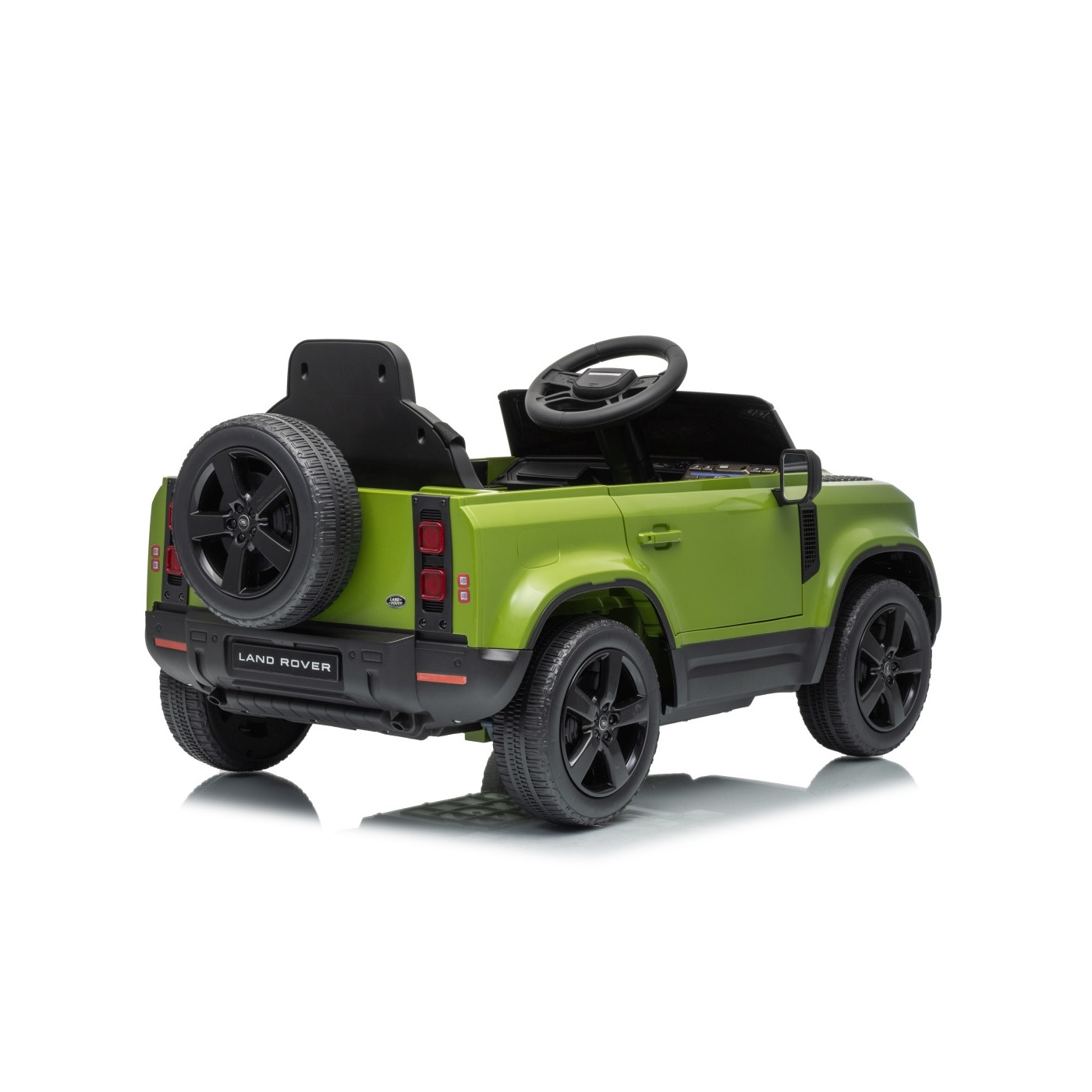 Zelené vozidlo Land Rover Defender