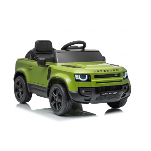 Zelené vozidlo Land Rover Defender