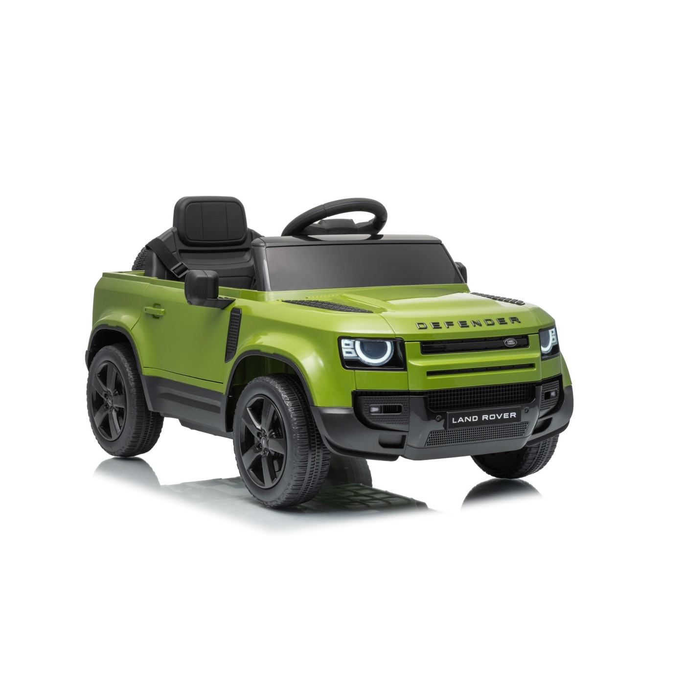 Zelené vozidlo Land Rover Defender