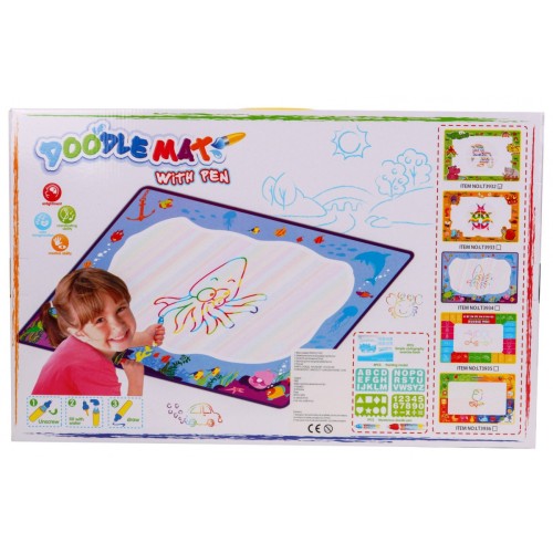 Vodná Podložka pre deti 3+ miznúce kresby Kreatívna hračka + 2 Fixky + 4 Šablóny