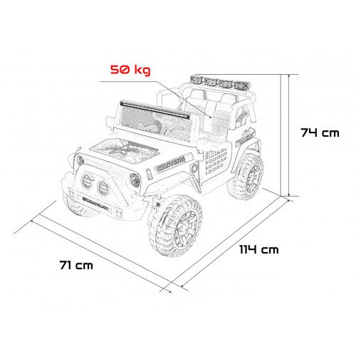 Ružové vozidlo Jeep BEAST 4x4