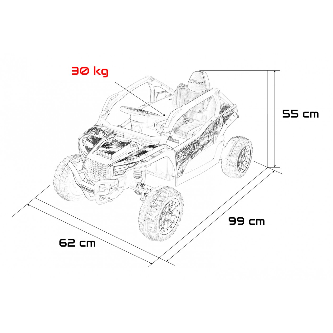 Kawasaki TERYX KRX1000 Buggy Červená