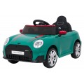 Zelené vozidlo Mini Cooper