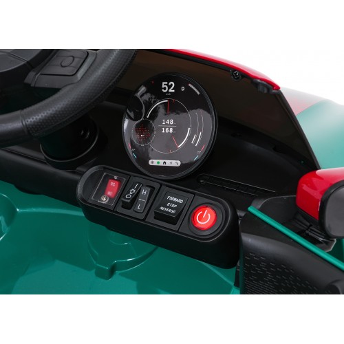 Zelené vozidlo Mini Cooper