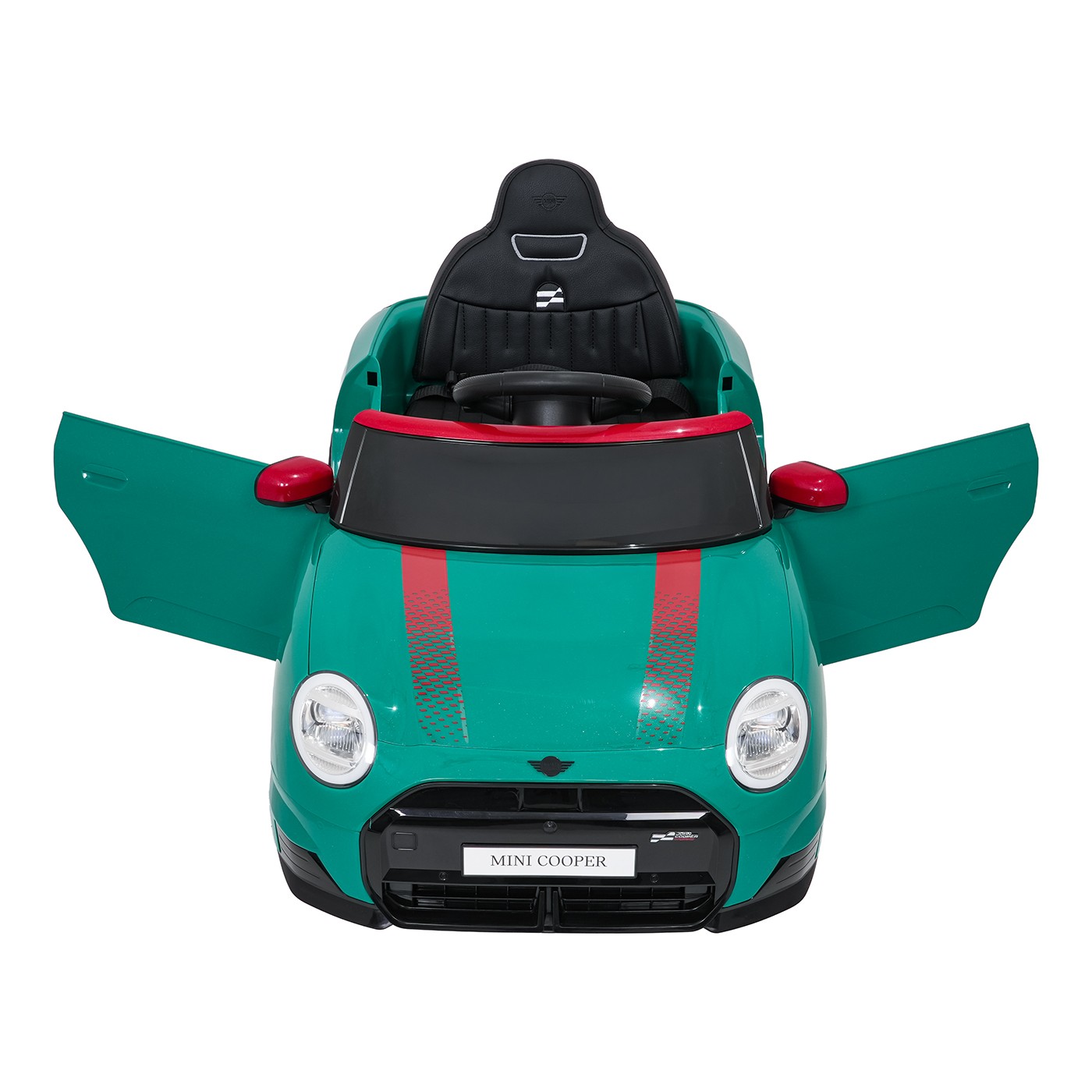 Zelené vozidlo Mini Cooper