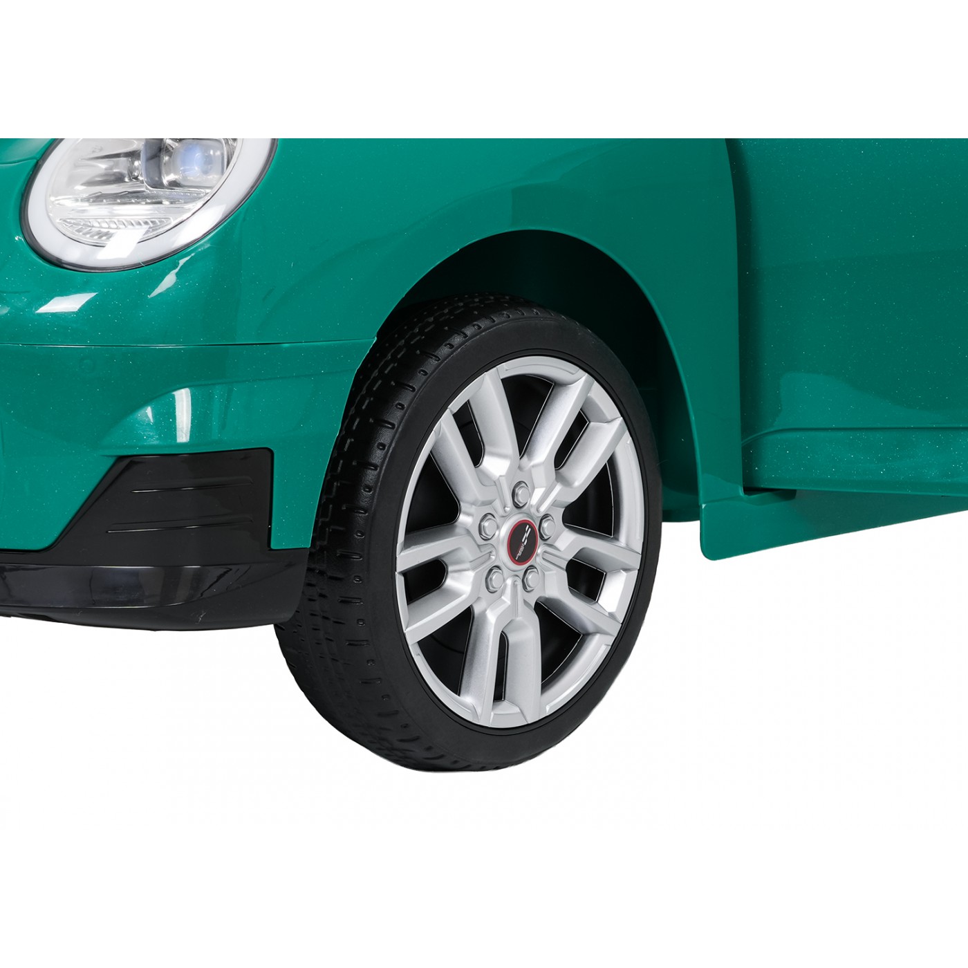 Zelené vozidlo Mini Cooper