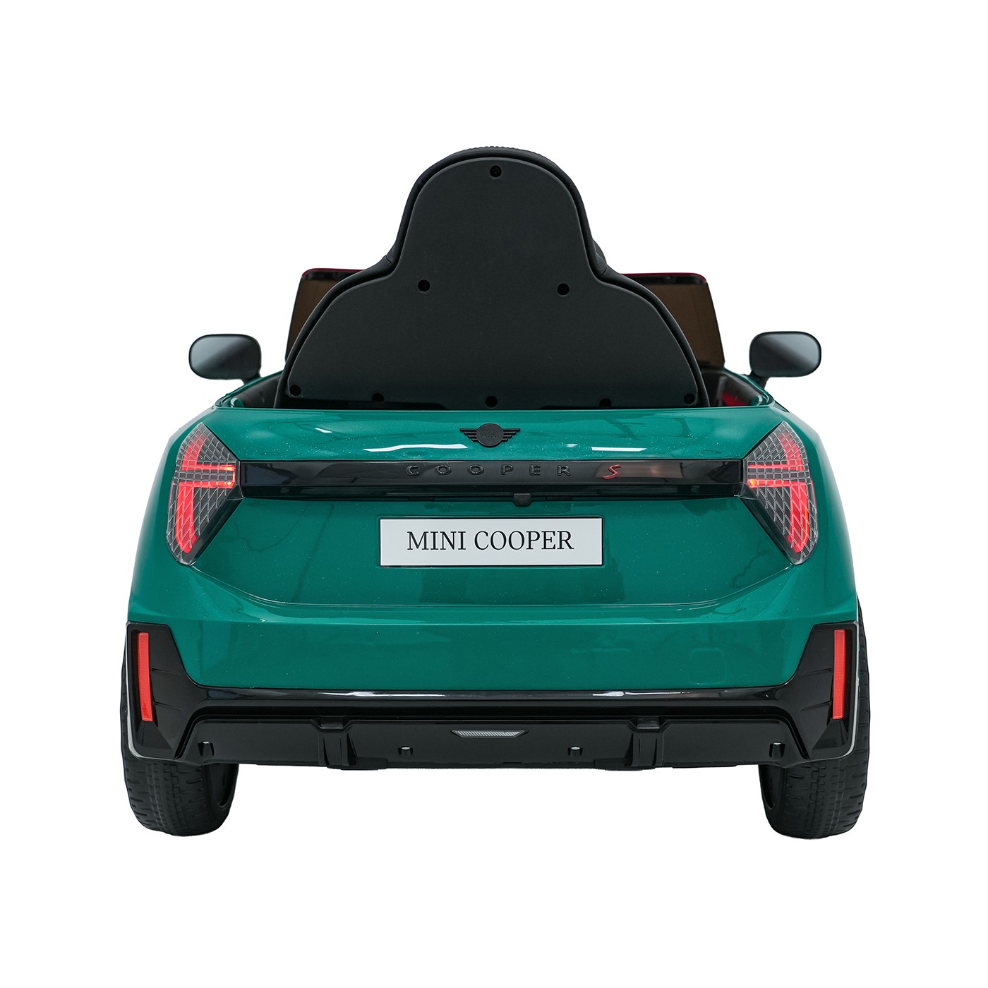 Zelené vozidlo Mini Cooper