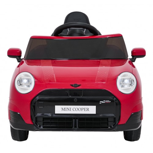 Červené vozidlo Mini Cooper